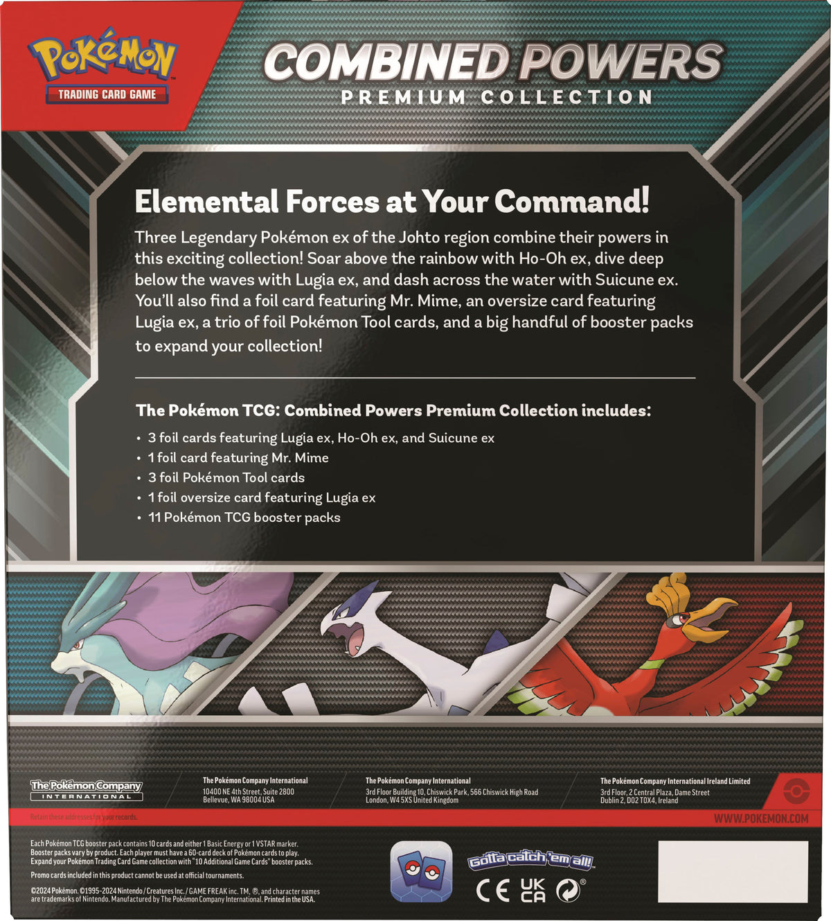Pokémon JCC : Combined Powers Premium Collection – 3 Pokémon-ex Légendaires, 11 Boosters & Bonus Brillants (Anglais)